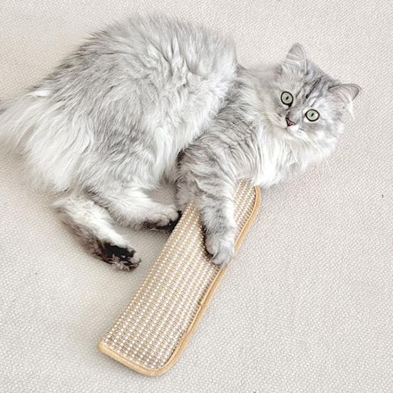 Cat Scratch Mat Cat Toy Sisal Scratcher Pillow Stuffed with Catnip Safe Nail File for Indoor Cats Kitten Training Entertainment Health