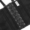 Black Faux Leather Adjustable Strap Short Women Body Shaper Waist Cincher
