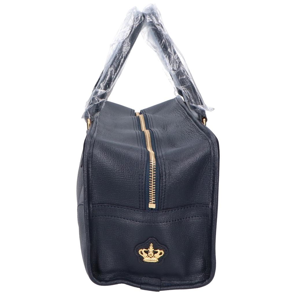 A.D.M.J. Accessoires De Mademoiselle [Beautiful condition] Leather Mini Boston bag NavyUsed