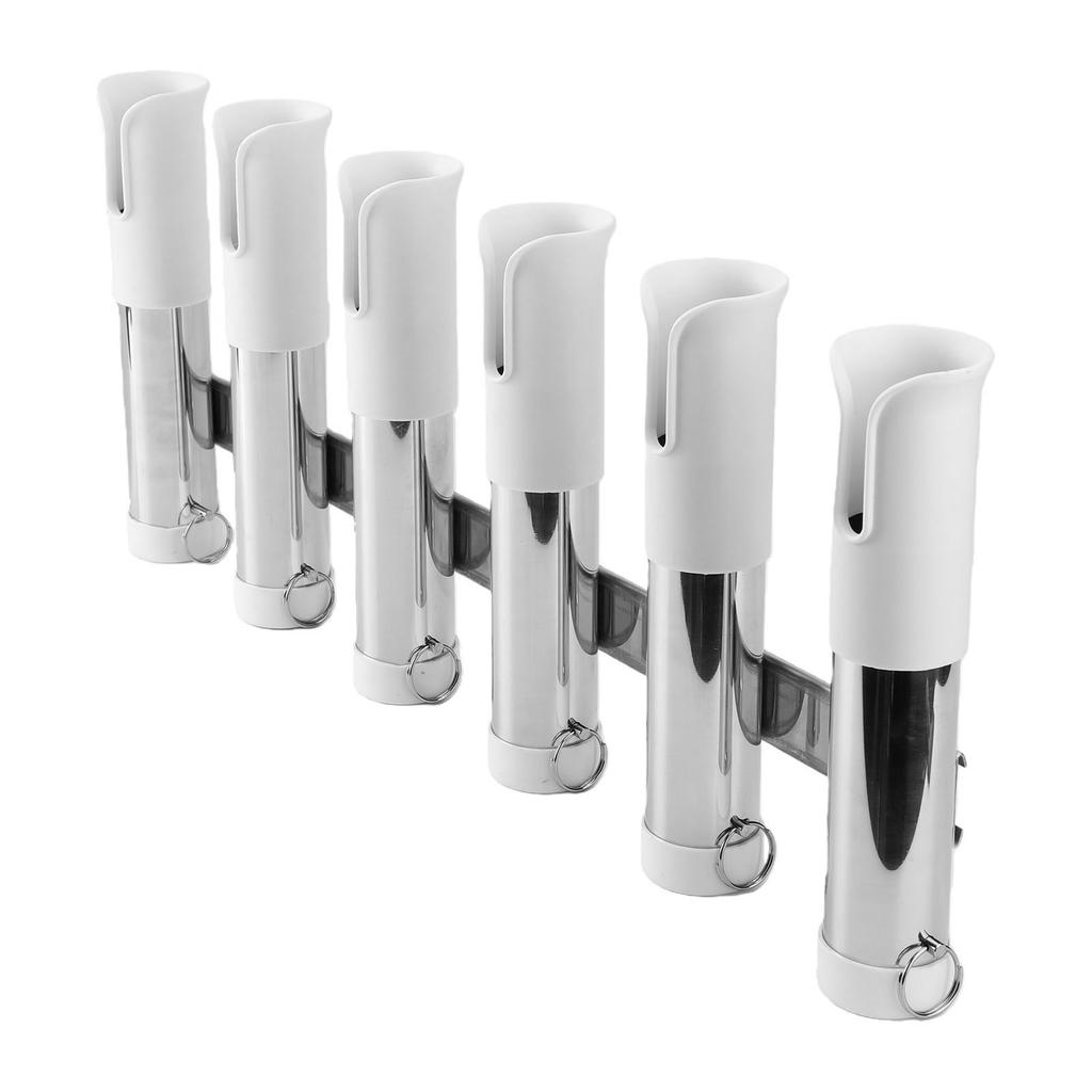 6 Tubes Fishing Rod Holder Stainless Steel Fishing Pole Rack for Boats Trucks Kayak Boxes