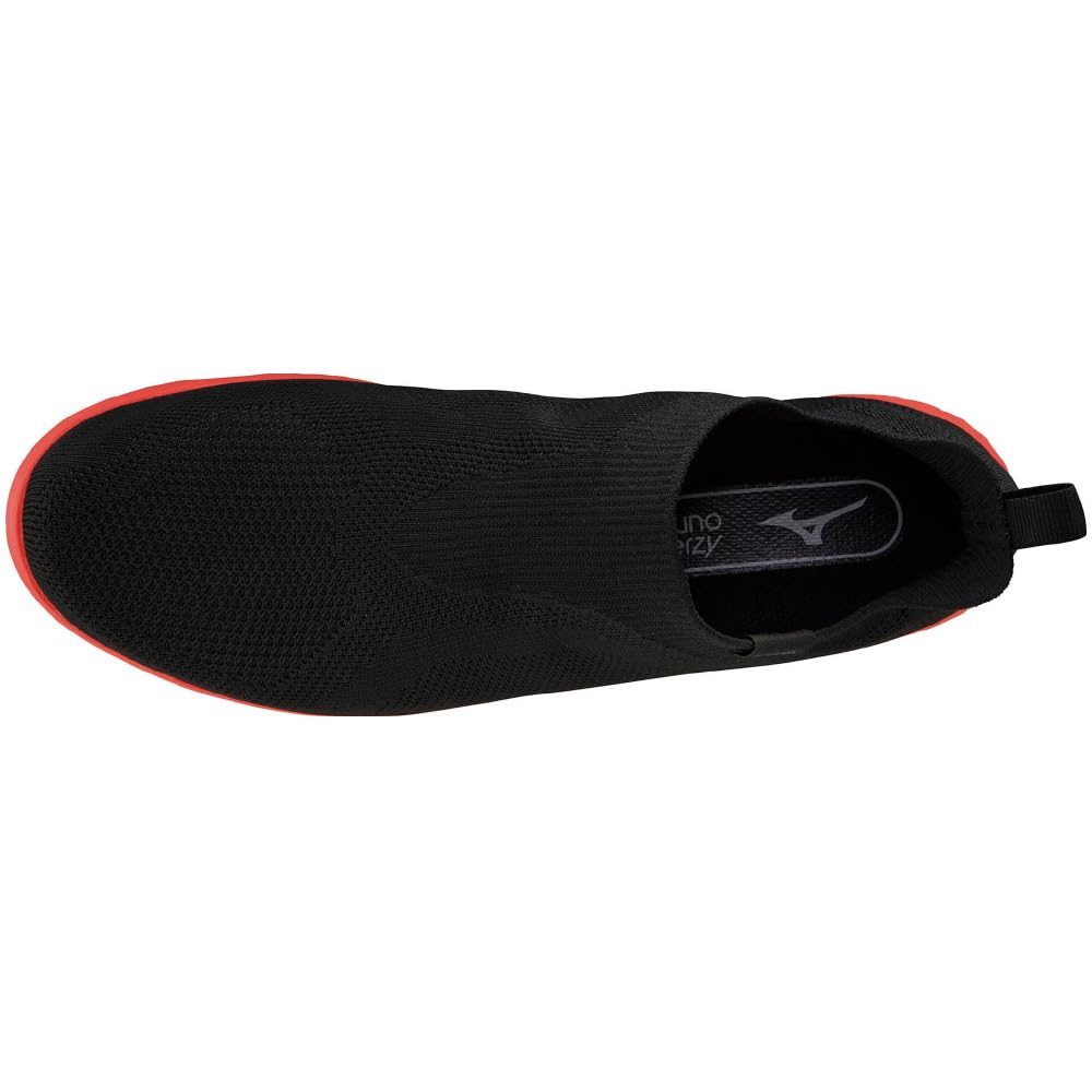 Mizuno Walking Shoes Mizuno Energy Ultra Light Sneakers Casual Foldable Lightweight Cushion cm 2E Slip-on Black/Red 23.0