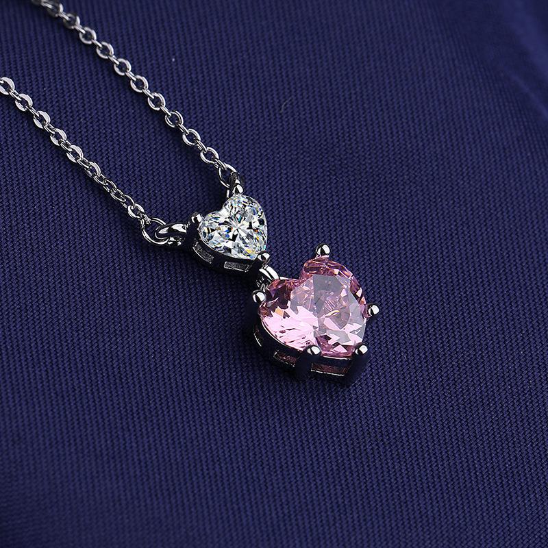 925 Silver Necklace For Women Round Pendent Sparkling Pave CZ Necklace Fashion Anniversary Birthday Jewelry Gifts N755