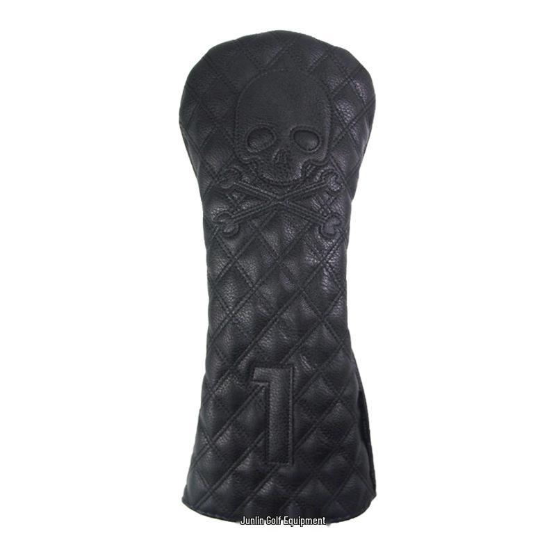 Diamond Skull Head Waterproof Golf Club Cover: Protects 1/3/5/UT Woods