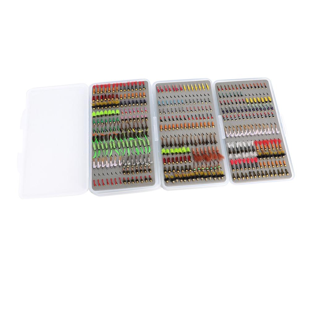 126/133/147PCS Scud Nymph Midge Larvae Ultra-thin Portable Fishing Box Set Trout Grayling Panfish Lure Carp Artificial Fish Bait