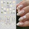 Nail Art Sticker, Spring And Summer Flower And Grass Series, Zou Ju Flower Watermark Nail Sticker