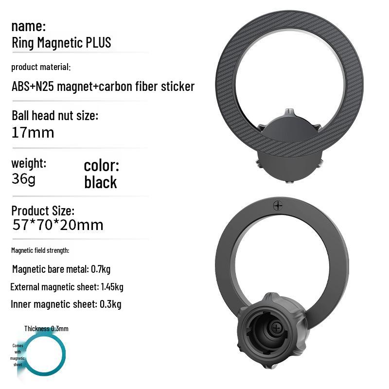 Magnetic Car Phone Holder with Air Vent and Dashboard Mount
