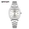 Fashion Square Dial Couple's Wristwatches Men Women Casual Daily Calendar Watch Waterproof Steel Strap Relojs