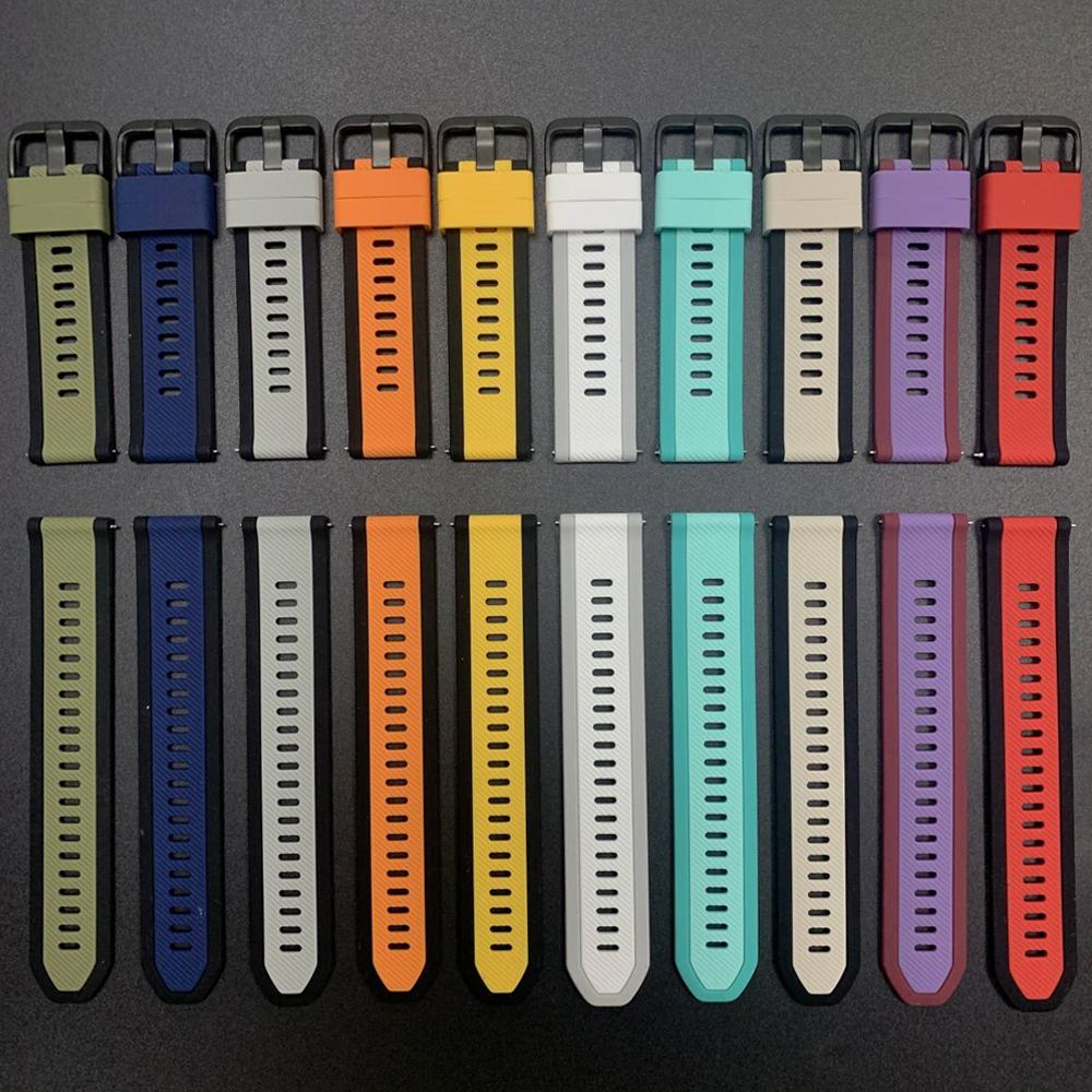 Silicone Strap 22mm For Huami Amazfit BALANCE 2/BIP 6 5/GTR 4 3Pro 2 2e/Cheetah Pro Soft Band For Xiaomi Watch S4 Sport Bracelet