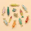Ocean Style Colorful Enamel Koi Fish Stainless Steel Pendants for DIY Necklace and Bracelet Charms
