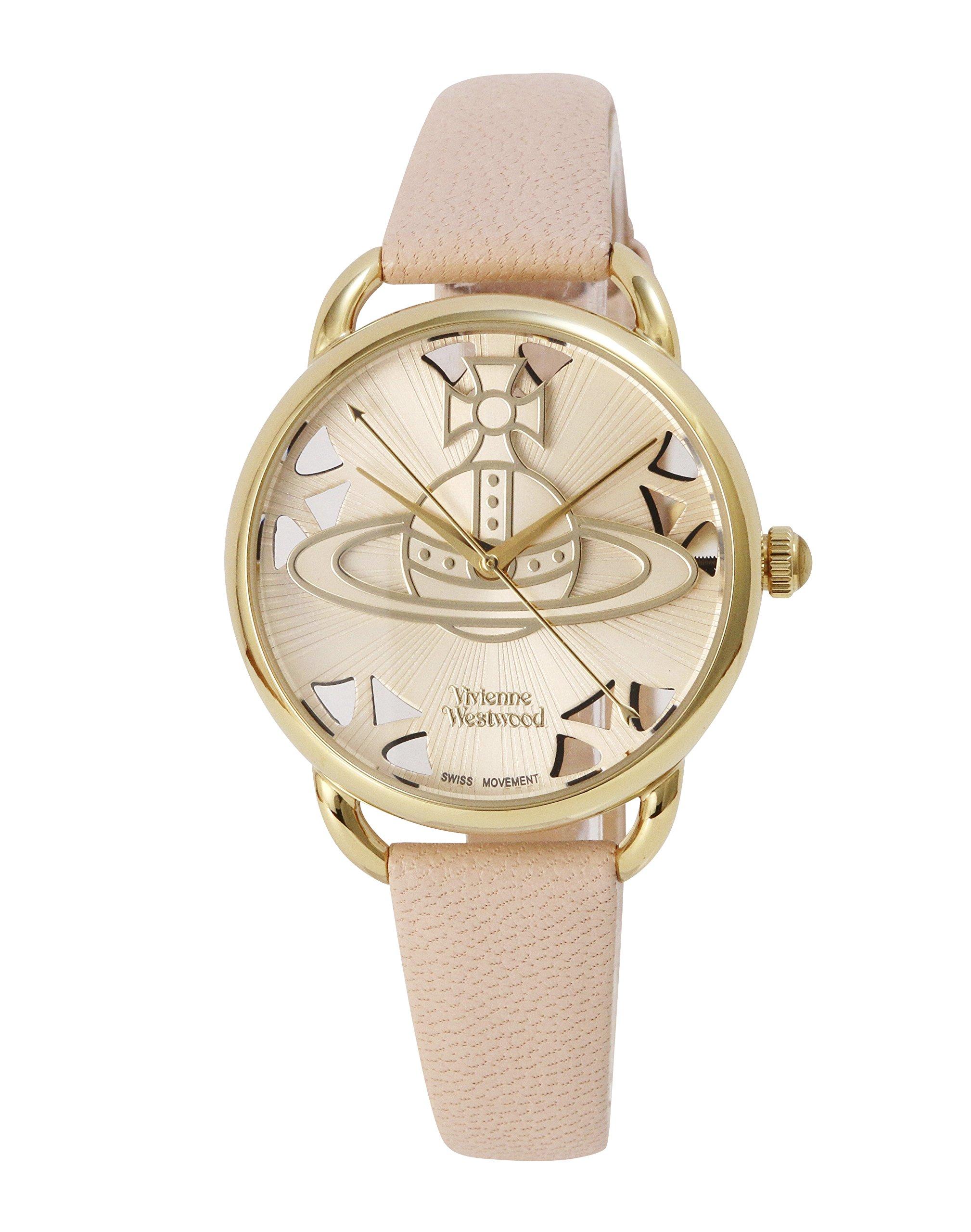 

Vivienne Westwood LEADENHALL Women s Watch, White Dial, Pink Leather, Quartz Movement, VV163BGPK [Parallel Import]