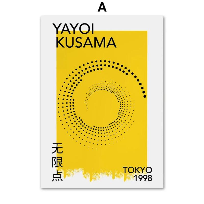 Pumpkin Dot Eye Surrealism Canvas Prints Yayoi Kusama Paintings Nordic Posters Wall Art Pictures For Living Room Decor