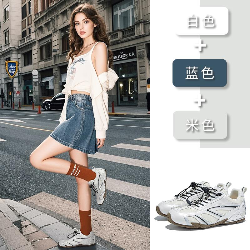 Wula Grass Pigskin Insoles Genuine Leather German Training Shoes Women's 2025 Autumn Retro Running Sports Dad Shoes Casual Women's Shoes