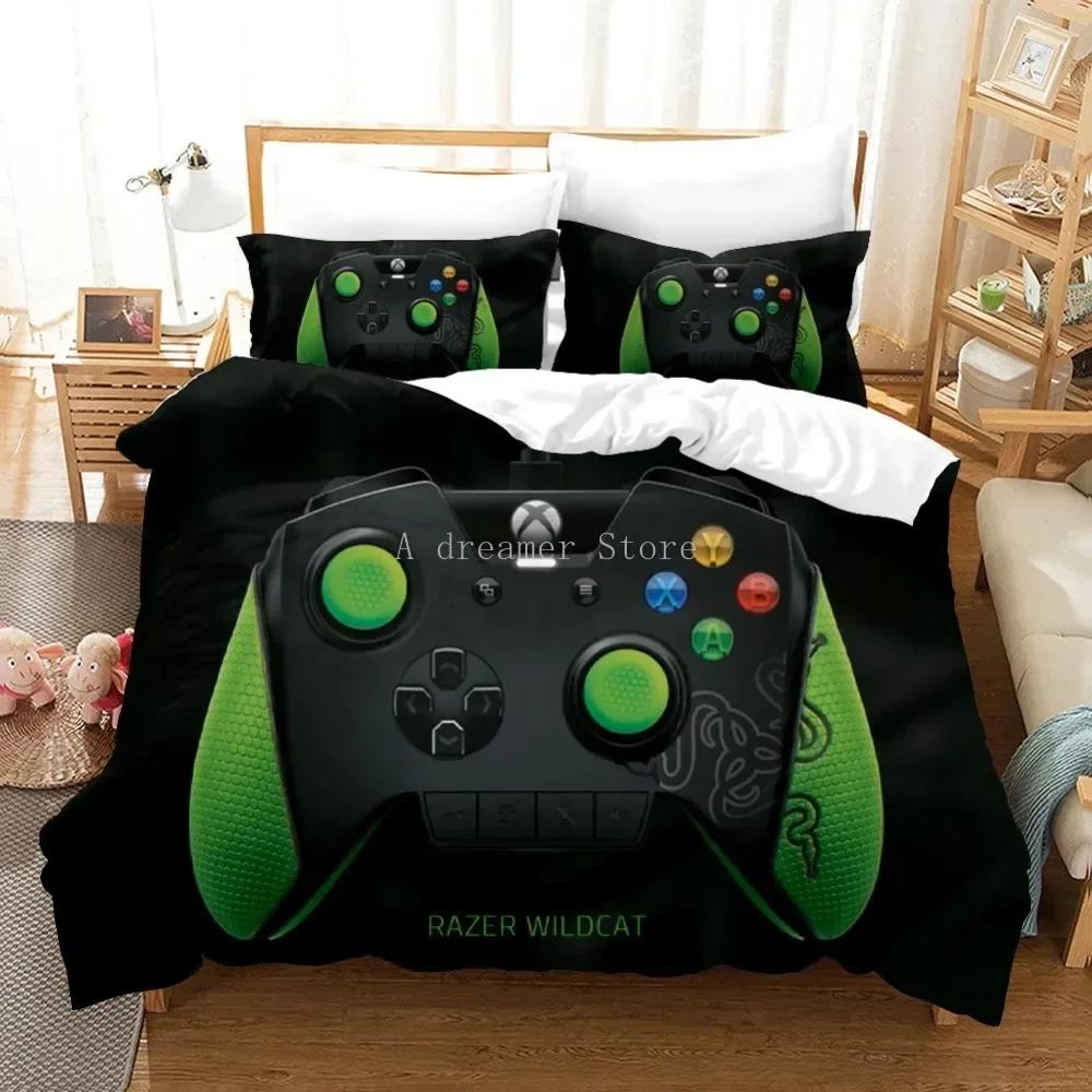 Gamepad 3D Printed Bedding Set For Teen Boys Queen Modern Gamer Comforter Duvet Cover 240X220 Video Game Kids Bed Linen