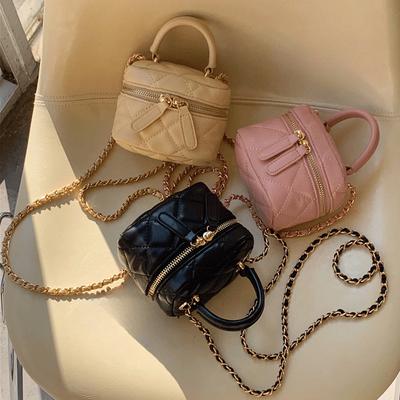Small Handbag Bag for Women New Mini Crossbody Bag Small Fragrance Diamond Chain Lipstick Red Bag Box Bag