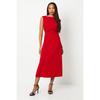 Debenhams Womens/Ladies Textured Jersey Belt Midi Dress