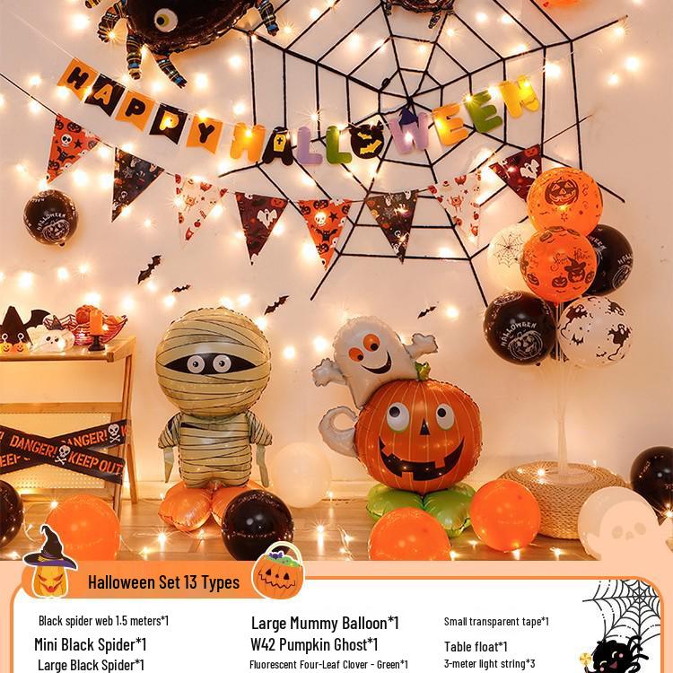 Halloween Balloon Decorations - Pumpkins, Ghosts, Bats, Skulls for Party Ambience