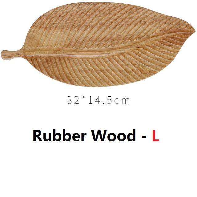 Wooden Leaf Shape Decorative Tray For Coffee Table Decor Vanity Organiser Counter Top Kitchen Ring Dish Holder Refreshment Tray Quality