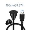 Highly Speed USB C 3.0 Extension Cable USB3.0 Car Dashboards Flush Mount Extension Cable for Car Dashboards,Vehicles