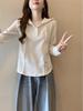 Korean Style Plus Size Hooded Cotton Long-Sleeve T-Shirt for Autumn/Winter - Fashionable Loose Fit Base Layer for Chubby Women