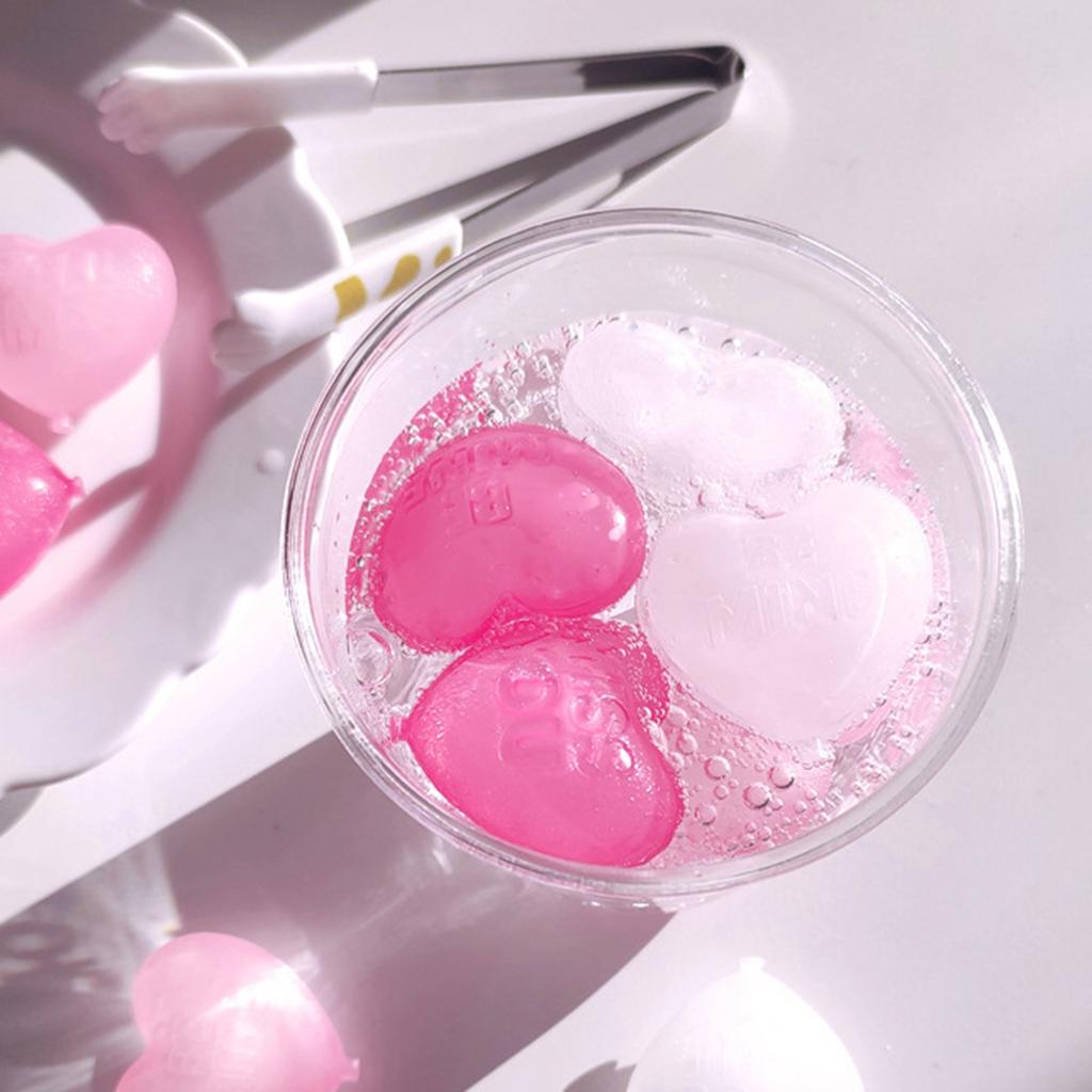 15 Pack Heart Shaped Reusable Ice Cubes Pure Water Reusable Ice Cubes for Drinks Whiskey Vodka Coffee
