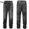 RogueWave Mens Fashion Casual Straight Zipper Denim Long Pants Trousers Fashion Street Style Ripped Skinny Jeans