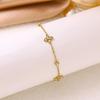 2025 Retro Zircon Four-Leaf Clover Bracelet: Women's Light Luxury Floral Jewelry