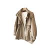 Khaki Hooded Trench Coat Women, New Spring and Autumn Clothes, Short Short Spring Clothes, Spring and Autumn Coat Women's Clothing