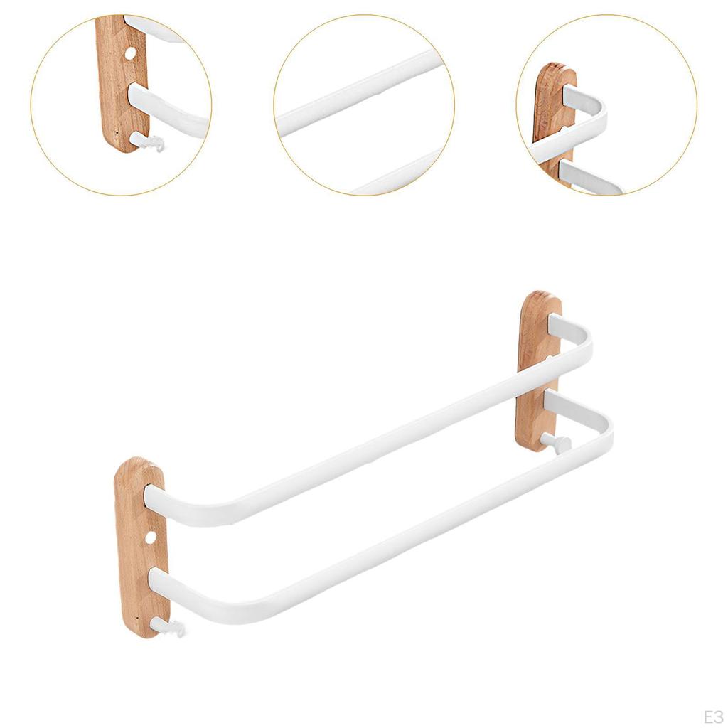 Portasciugamani in Alluminio per Bagno Supporto da Parete