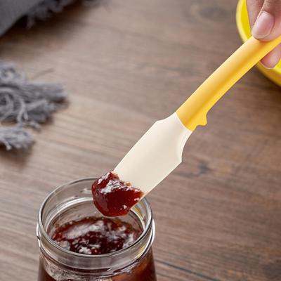 Kazıyıcı Gıda Sınıfı Kolay Temizlenir Tereyağı Silikon Atığını Önler Elde Taşınabilir Mini Kek Spatulası