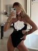Süß Sexy Blume Trägerloses Bandeau Bikini Damen Y2k Ästhetisch Elegant Badeanzug Zweiteiler Schick Kawaii Vintage Badeanzug