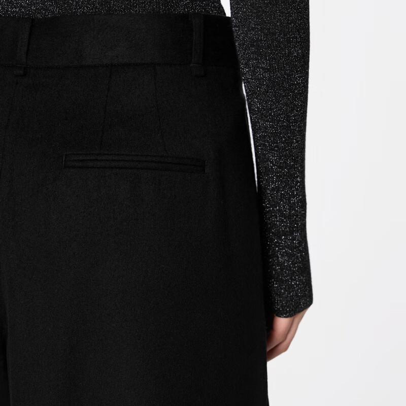 JNBY Women's Loose Wide-Leg Wool Cashmere Pants