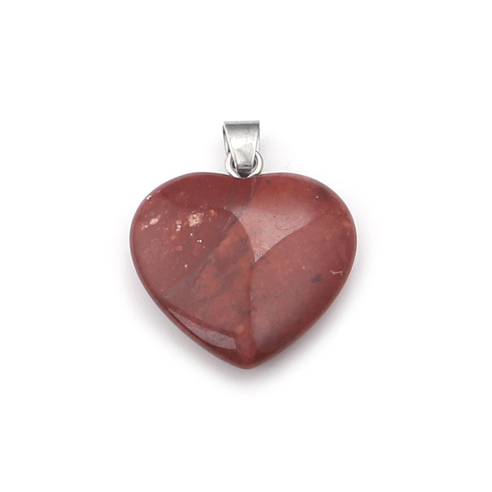 

1Pc 22x20mm Love Heart Charms Natural Stone Pendants Crystal Amethyst Charms For Jewelry Making DIY Necklace Bracelet Earrings