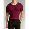 Men S Solid Color Short Sleeve T Shirt Loose Fit Korean Style