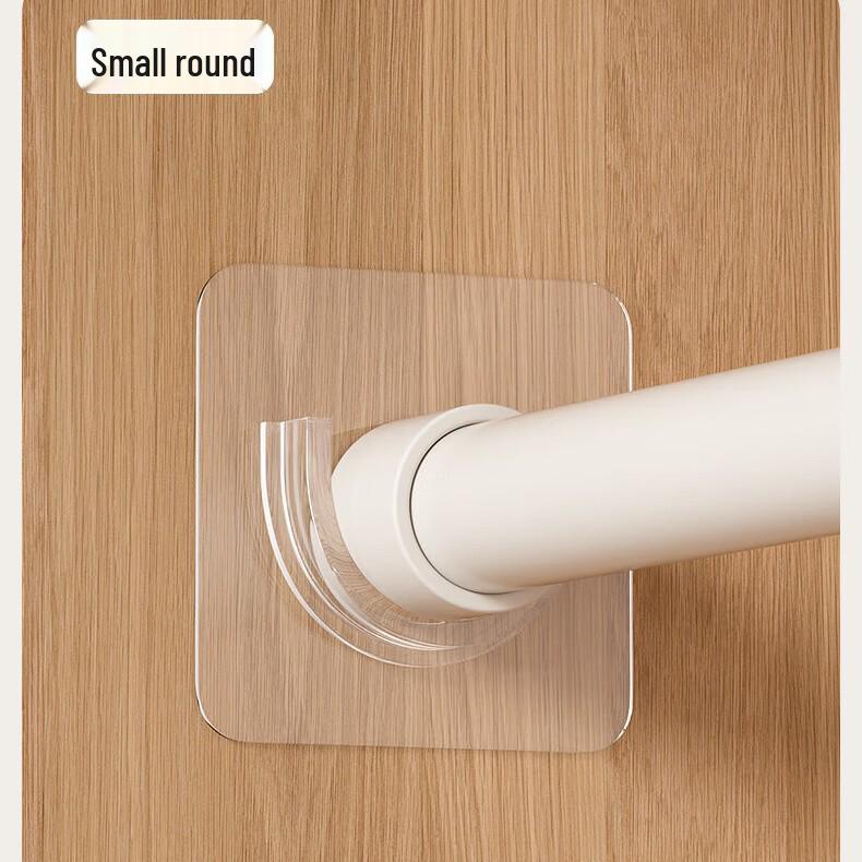 Seamless Telescopic Curtain Rod with Strong Hook Fixing for Bathroom and Kitchen