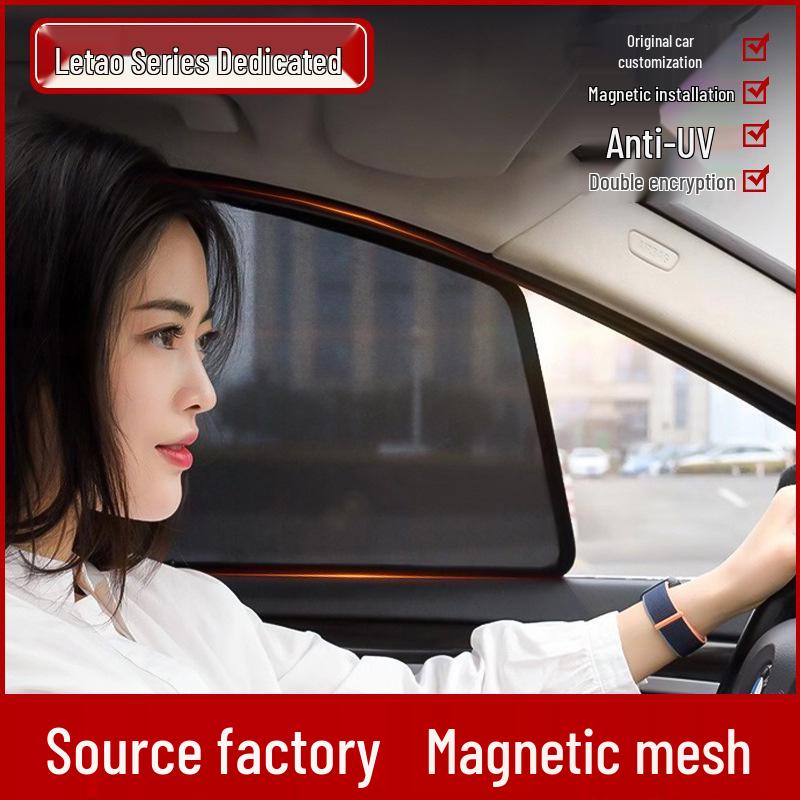 Magnetic Sunshade Mesh for LeDao L60/L90 Car Windows - UV Protection, Heat Insulation, Sun Defense