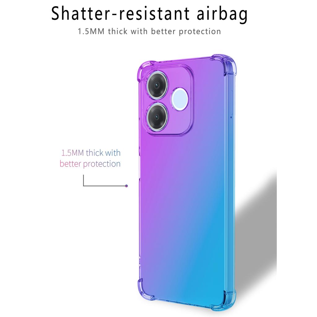 Gradient Airbag TPU Case for OPPO A5 Pro 5G 4G Protective Shockproof Cover Fundas Coque Capa