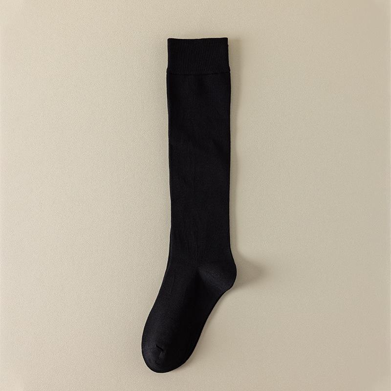 Calf Socks for Women, Autumn and Winter Cotton, Slightly Pressurized, Slimming and Leg Beautifying Socks, Black Autumn and Winter Calf Socks