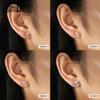 Effie Queen 925 Sterling Silver 8A CZ Stud Earrings for Men Women Shiny Cubic Zirconia Earrings Wedding Party Accessories LZE02