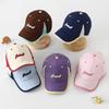 Thin Kids Sun Hats Letter Embroidery Outdoor Sunshade Caps  for Children Aged 2-8