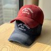 Unisex Adjustable Cotton Baseball Cap With Letter Embroidery For Casual Daily Wear