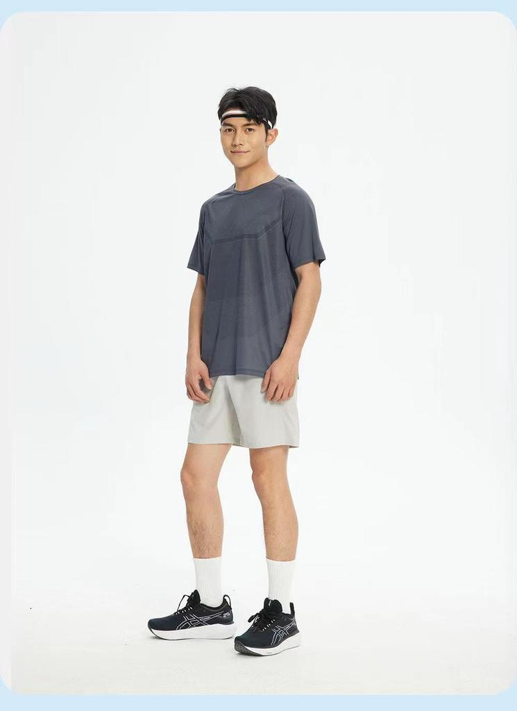 Men's 2024 Summer Quick-Dry Short Sleeve Sports Top - Round Neck, Loose Fit, Casual Fitness Running Tee