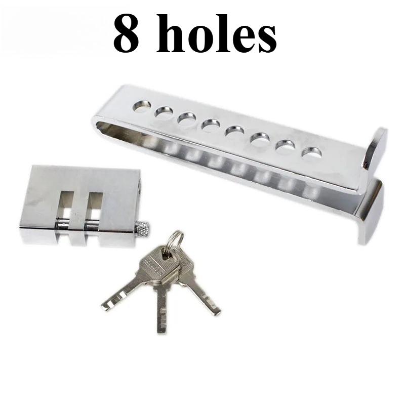 

Universal Stainless Steel Car Anti-Theft Lock - 8/9 Holes, Fits Clutch/Brake/Throttle & Steering Wheel, Secure Most Vehicles