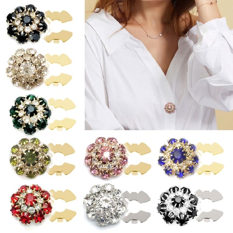 Rhinestones Button Cover Flower Button Cover Embellishment Button Decorative Button for Jewelry