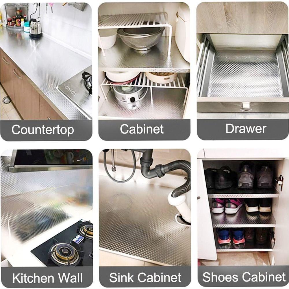 40x300cm Self Adhesive Oil-proof Wallpaper High Temperature Cabinet Contact Paper  Home Kitchen