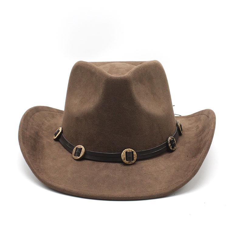 Western Cowboy Hat With Large Brim For Outdoor Sun Protection And Photography