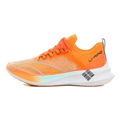Li Ning Feidian Challenger Versatile Shock Absorbing Non-Slip Low Top Running Shoes Men Sneakers Orange ARMS011-2