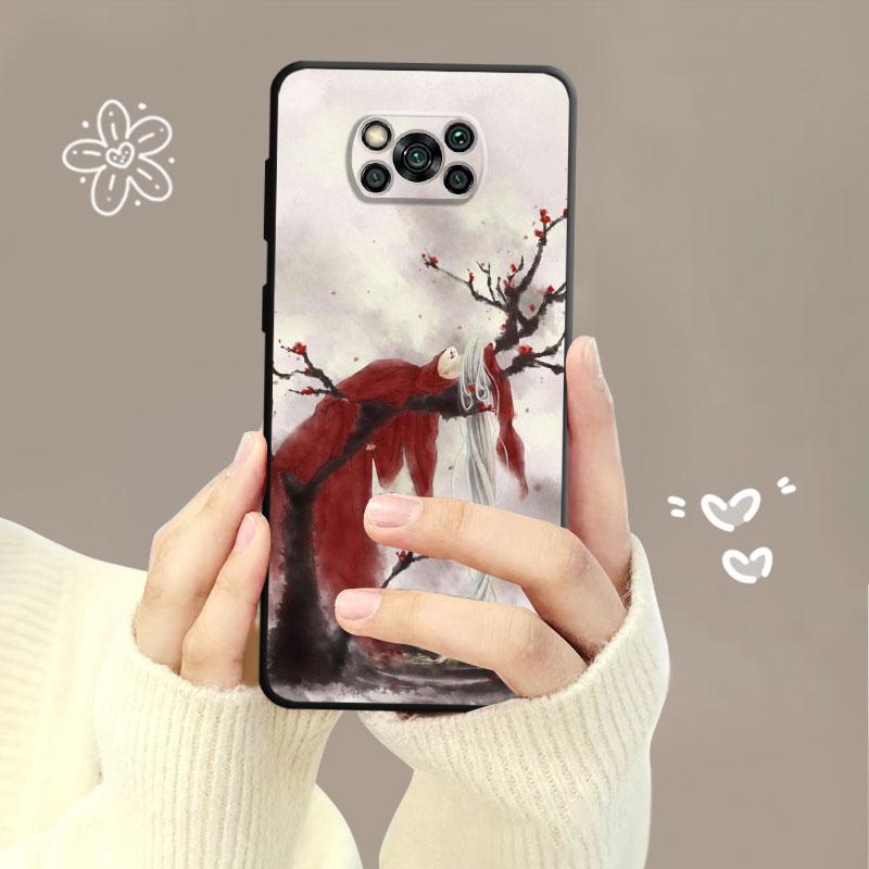 Japonya Samurai Manzara Mürekkep Boyama Xiaomi Poco X3 Nfc X4pro X5 M3 Mi 12 13 11 10 10t 8 Note10 Lite 11ultra 11t Kapak