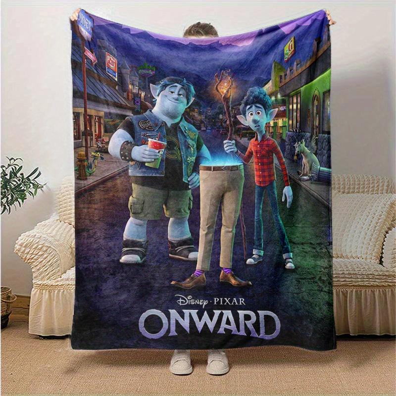1pc, Disney Pixar Onward Movie Merchandise: Home Decorative Blanket Perfect for Couch, Bed, Travel, Camping, Car