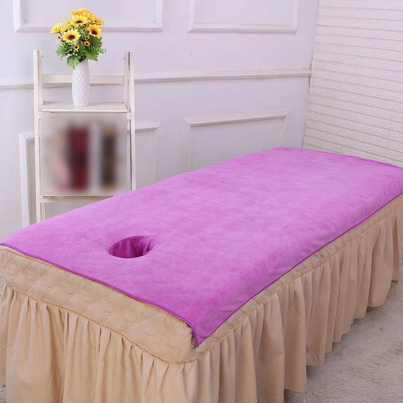 Superfine Fiber Soft Beauty Salon Bed Towel With Hole SPA Massage Bed Table Cover Massage Physiotherapy Thicken Bath Towel