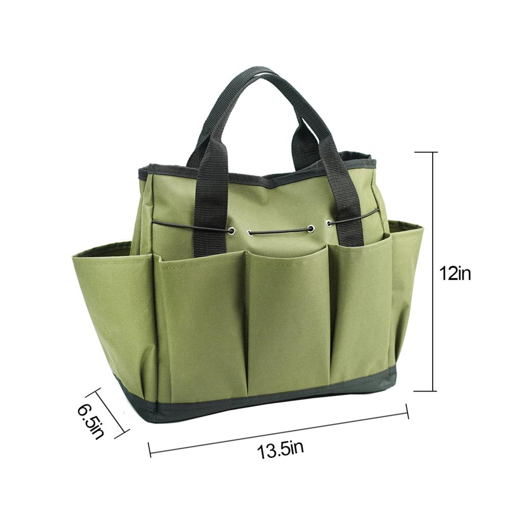 Set Giardinaggio PTJJXA - Borsa Attrezzi 8 Scomparti E Grembiule, 38x25x9cm E 45x55cm - Foto 11